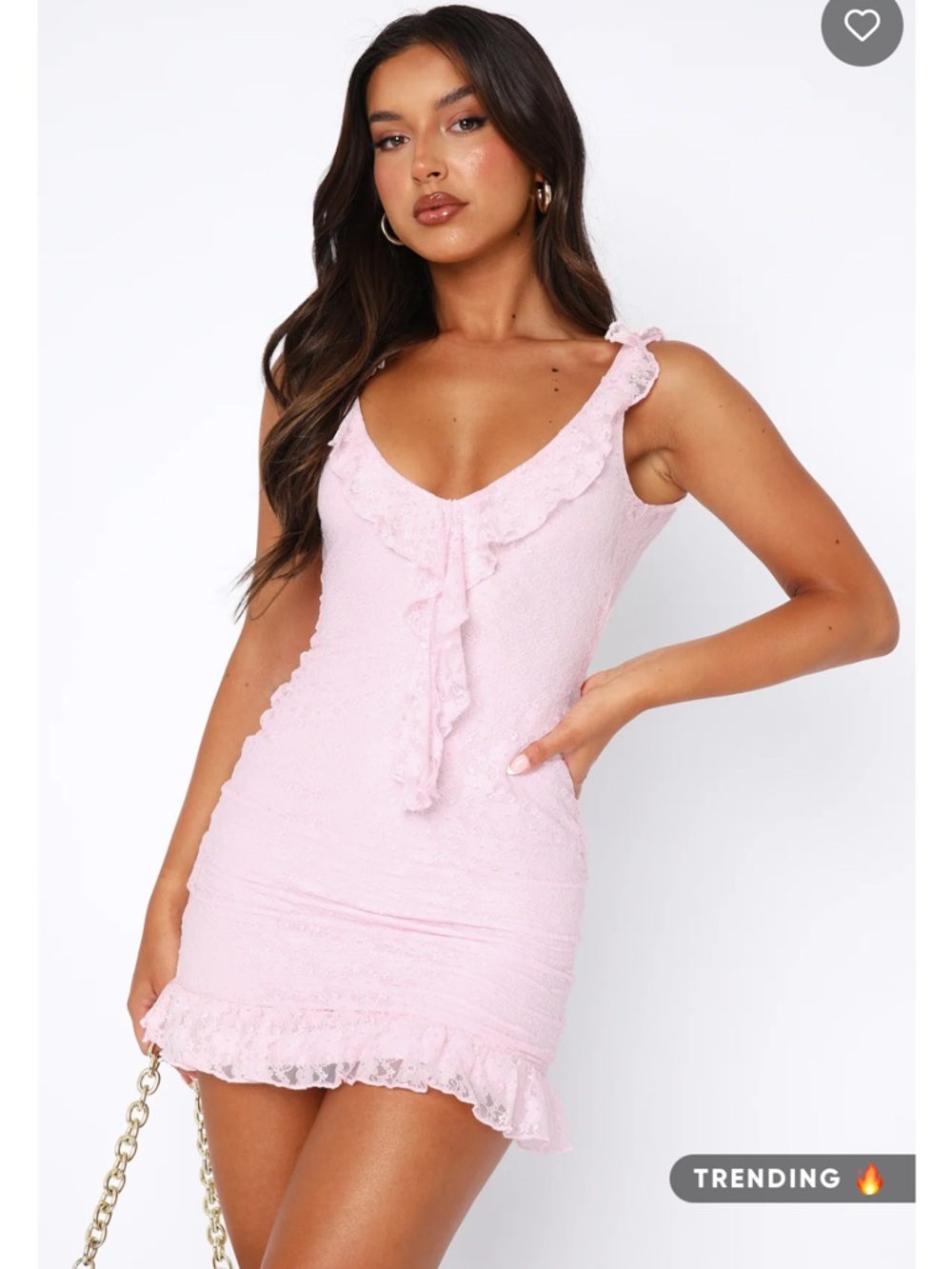 NWT White Fox Boutique Pink Lace Mini Dress